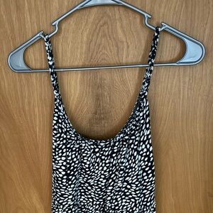 Old Navy Black Tank with White Teardrop Print